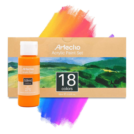 Artecho Acrylfarben Set - 18 / 24 ×59ml in Flaschen