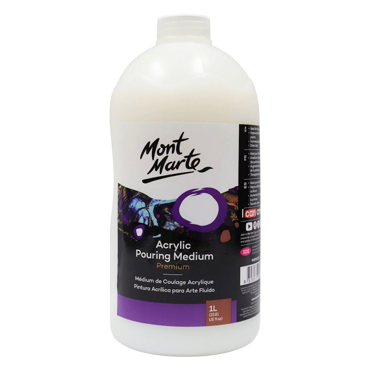 Mont Marte Acrylic Pouring Medium -  240ml/ 1 Liter