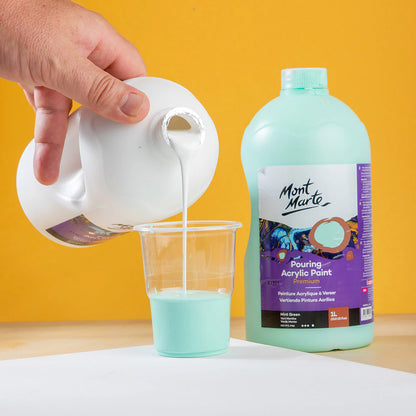 Mont Marte Pouring Acrylfarbe – 1 Liter (Schwarz, Weiß)