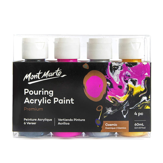 Mont Marte Pouring Set - Cosmic - 4x60ml in Flaschen